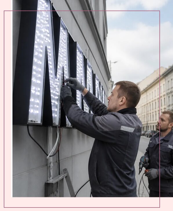 Изготовление и монтаж светодиодных LED вывесок в Спасске-Дальнем
